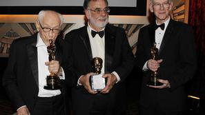 Igralec Eli Wallach, režiser Francis Ford Coppola in Kevin Brownlow.