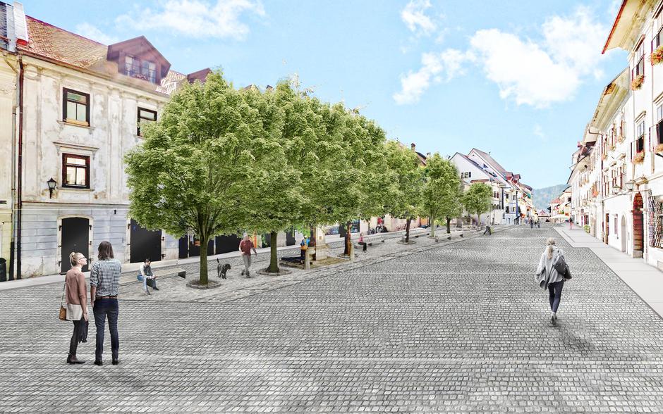 Škofja Loka, Mestni trg, načrt obnove | Avtor: Občina Škofja Loka