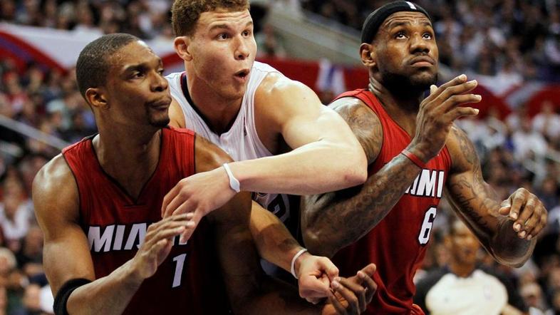 Blake Griffin, Chirs Bosh in LeBron James