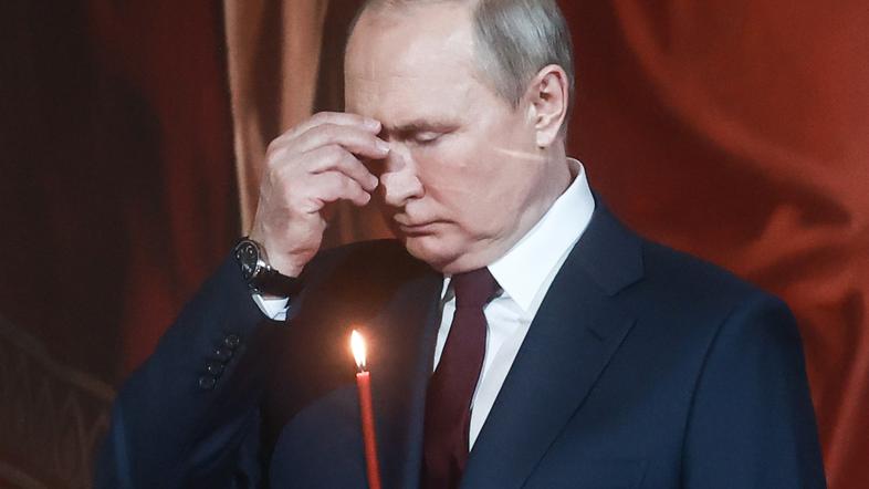 Vladimir Putin, pravoslavna velika noč v Moskvi