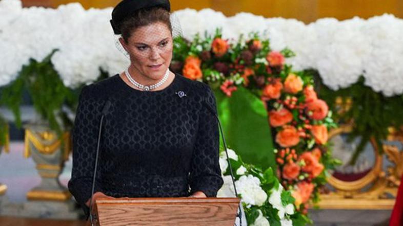princesa Vicotria na pogrebu kralja Haralda