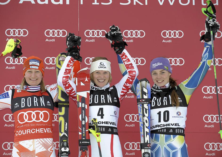 Tanja Poutiainen, Marlies Schild, Tina Maze