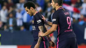 Neymar Suarez Malaga Barcelona