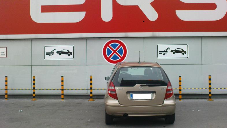 Parkiranje, nepravilno parkiranje, ljubljanski BTC