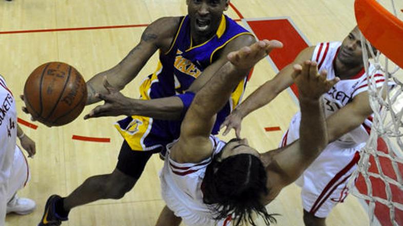 Poraz LA Lakers proti Houstonu si je v ZDA ogledalo rekordno število ljudi.