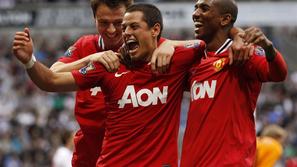 Javier Hernandez in Ashley Young po golu Boltonu