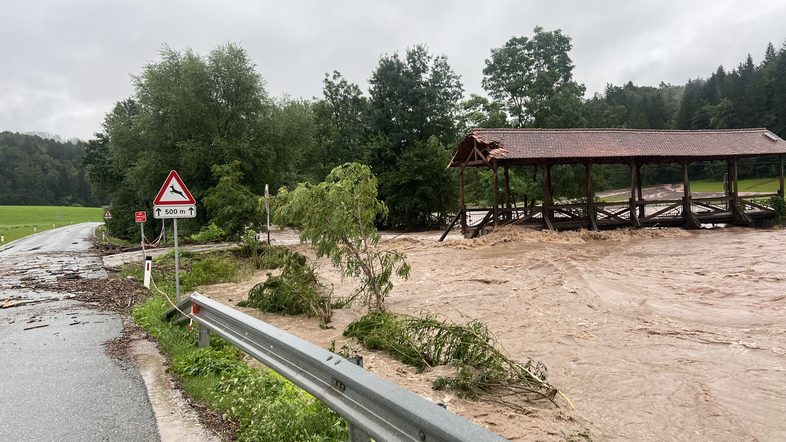 Gorenja vas - Poljane, neurje, poplave