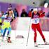 Gasparin Gregorin biatlon skupinski start ženske Soči 2014