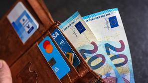 Denarnica, denar, bančna kartica