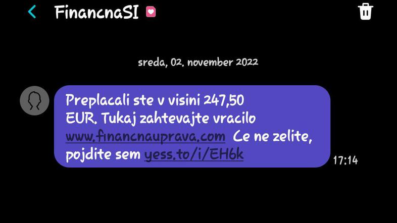 prevara sms