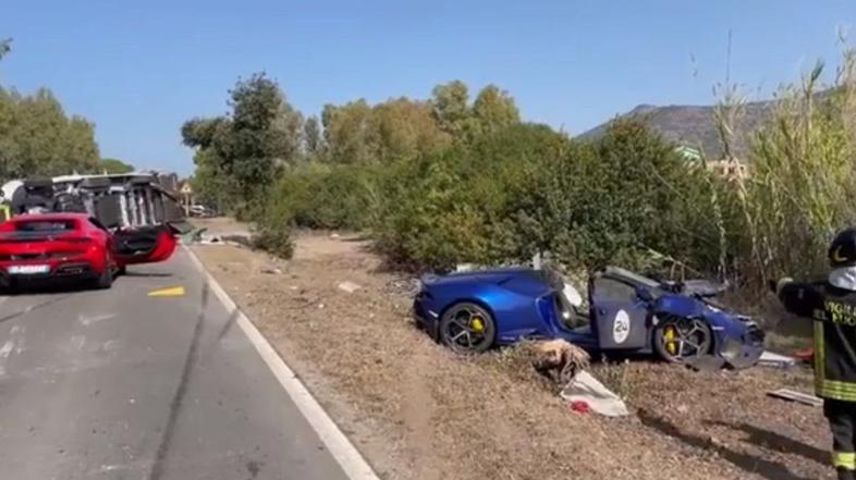 Ferrari Lamborghini trčenje Sardinija