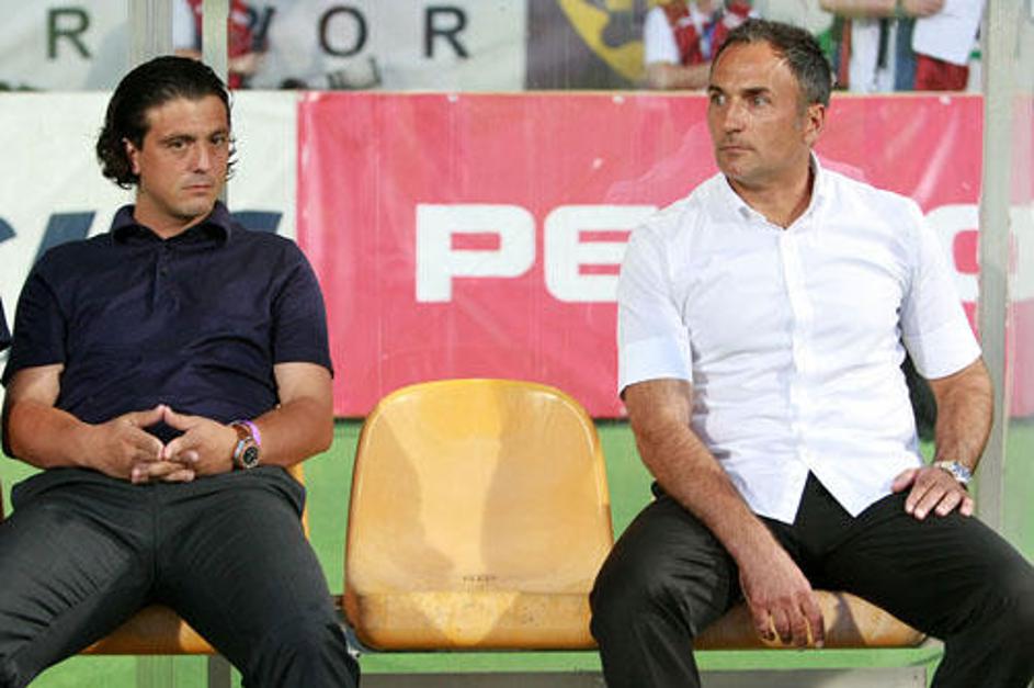 Zlatko Zahovič (levo) in Darko Milanič sta bila s predstavo Maribora proti Witu 