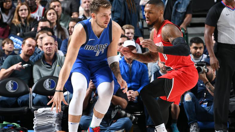 Luka Dončić Damian Lillard Mavericks Trail Blazers