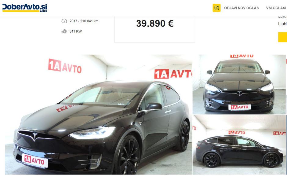 Rabljena tesla na spletnem portalu DoberAvto | Avtor: Doberavto