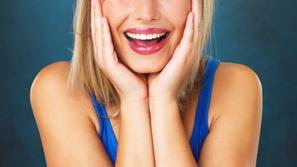 ženska, nasmeh, obraz