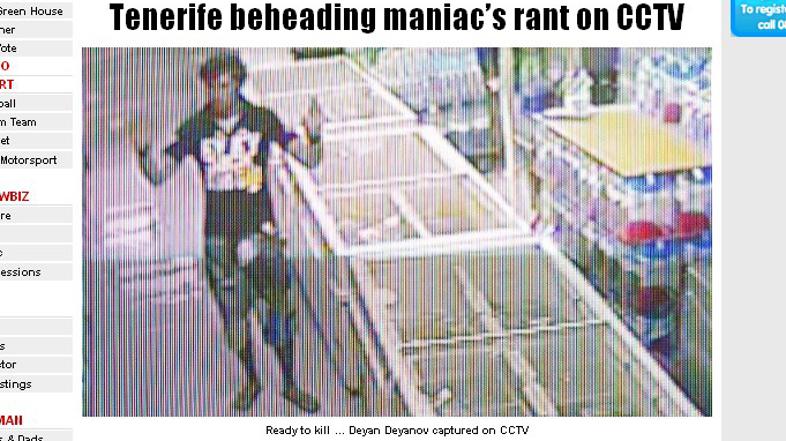 Trgovcu je Dejanov pokazal, kako velik nož potrebuje. (Foto: The Sun)