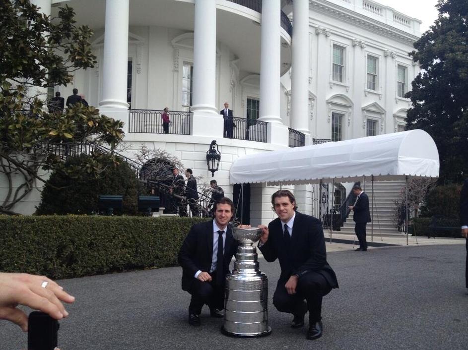 Kopitar Richards Stanleyjev pokal Bela hiša Los Angeles Kings obisk Washington