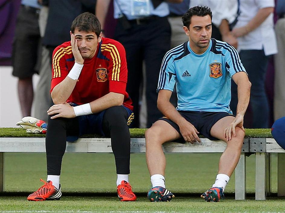 Casillas Xavi Italija Španija finale trening Kijev Euro 2012