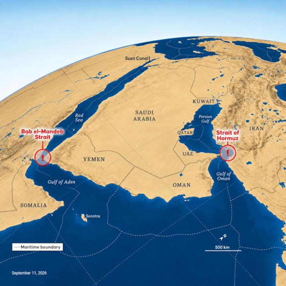 Bab al Mandab | Avtor: Levant Time/Roger Barake Map