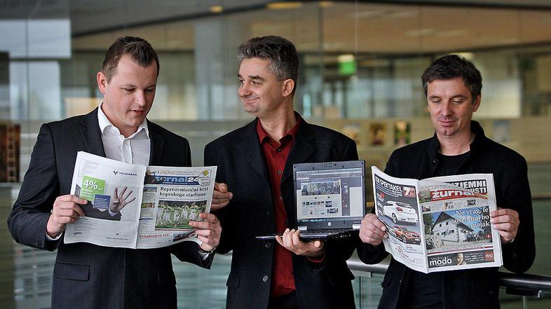 Uprava žurnal media: Georg Doppelhofer, Goran Novković in Tomaž Bergoč. (Foto: B