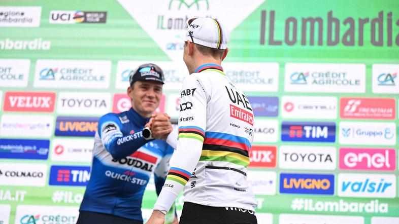 Remco Evenepoel in Tadej Pogačar