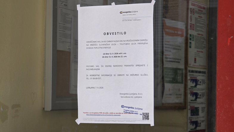 Obvestilo uporabnikom