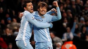 Silva Aguero Agüero Manchester City Arsenal Premier League Anglija liga prvenstv