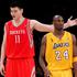 Yao Ming in Kobe Bryant