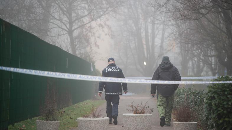 požar v DIC policijski trak policija