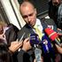 Odvetnik Luka Gabršček daje izjavo po izreku sodbe