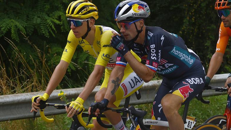 Tadej Pogačar in Primož Roglič