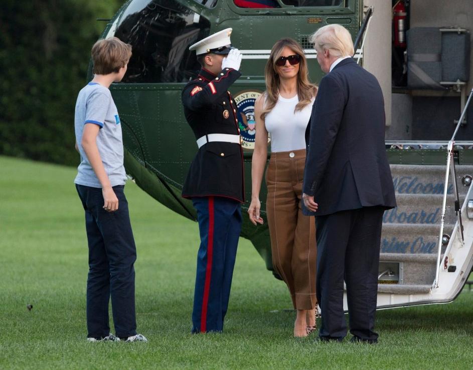 donald, melania, barron trump