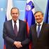 Ruski zunanji minister Sergej Lavrov in zunanji minister Karl Erjavec