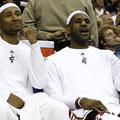 Mo Williams in LeBron James sta se večino drugega polčasa veselo zabavala.