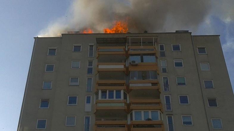 požar stolpnica Domžale