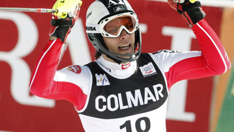 Mario Matt si je zmago na zadnjem slalomu sezone zagotovil z odlično drugo vožnj