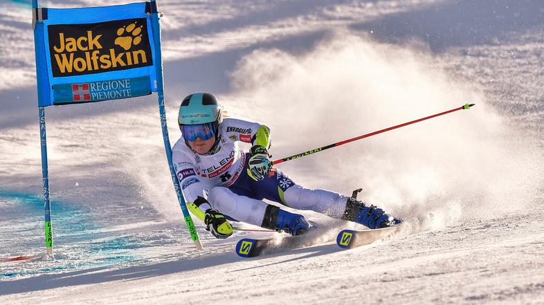 Meta Hrovat veleslalom Sestriere