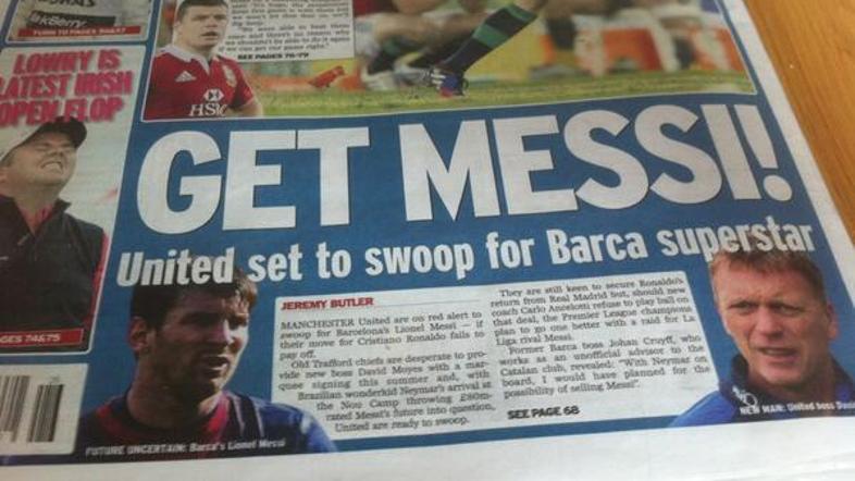 Messi Sunday Life Belfast Telegraph Severna Irska časopis