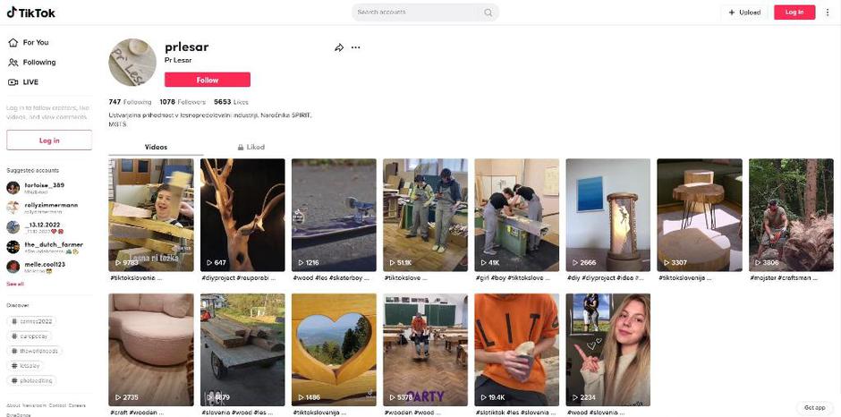 tiktok promocija lesarstva | Avtor: 