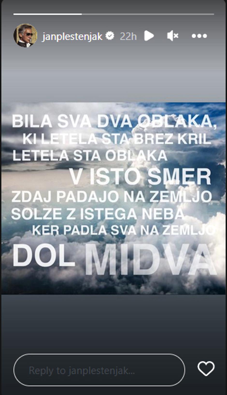 Jan Plestenjak | Avtor: Instagram