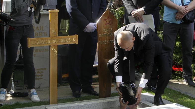 Pogreb Mire Marković, vdove Slobodana Miloševića