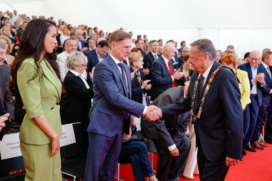 slavnostna seja mestnega sveta Mestne občine Ljubljana, tina gaber golob, robert golob, zoran janković | Avtor: Saša Despot