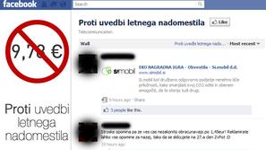 Stran skupine proti uvedbi letnega nadomestila.