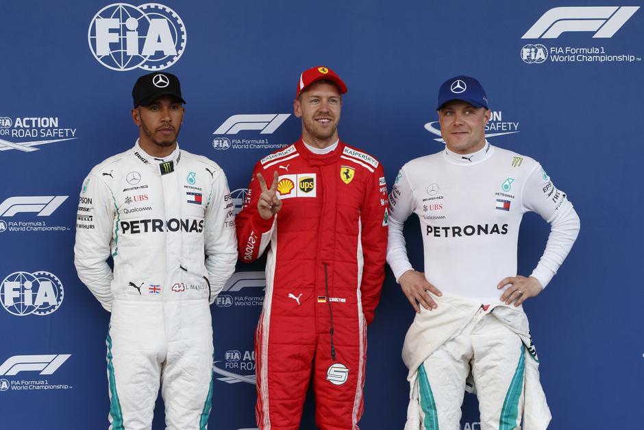 sebastian vettel lewis hamilton valteri bottas | Avtor: Epa