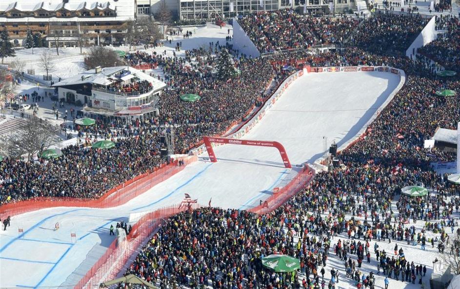 Kitzbühel smuk ciljna arena alpsko smučanej svetovni pokal