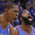 Kevin Durant in James Harden