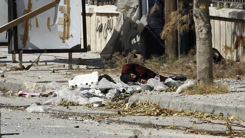 Ženska, ki jo je ustrelil snajperist v Alepu