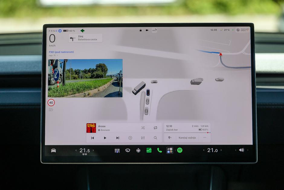 FSD Tesla, samodejna vožnja | Avtor: Saša Despot