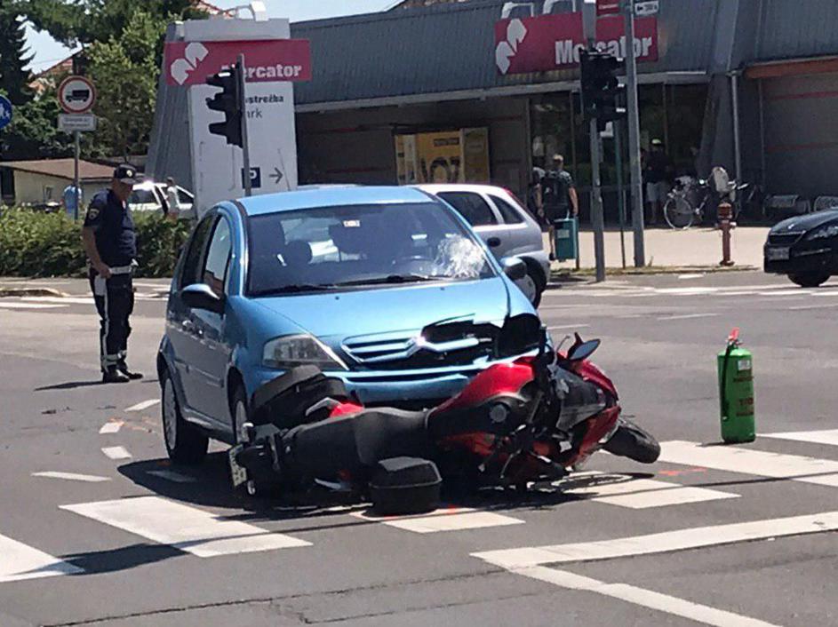 Prometna nesreča motorista
