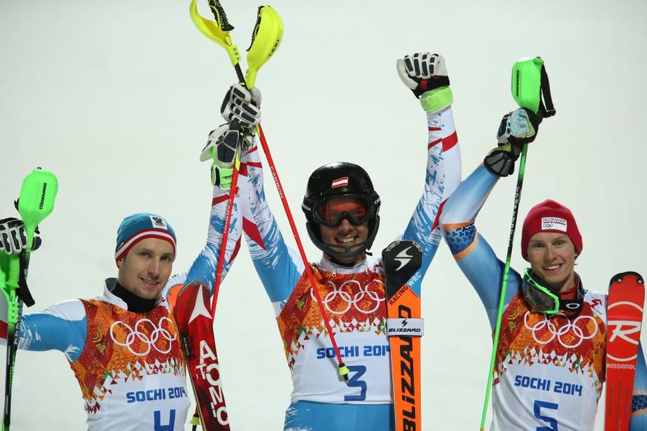 mario matt marcel hirscher henrik kristoffersenolimpijske igre soči slalom